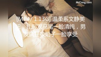 [MP4/ 1.13G] 温柔系文静美妞，扎起双马尾一脸清纯，男友疯狂吸奶子一脸享受