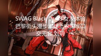 SWAG Black Dress 女友体验巴黎街头漫步黑丝上衣深喉口交无套 刘玥