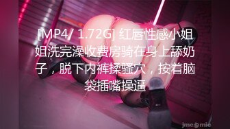 [MP4/ 1.72G] 红唇性感小姐姐洗完澡收费房骑在身上舔奶子，脱下内裤揉骚穴，按着脑袋插嘴操逼