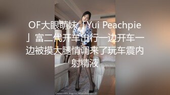 OF大眼萌妹「Yui Peachpie」富二代开车出行一边开车一边被摸大腿情调来了玩车震内射精液